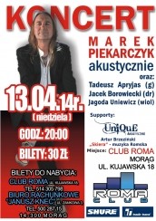 Koncert Marek Piekarczyk Akustycznie w Morągu - 13-04-2014