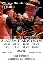 Koncert Niedzielne Spotkania z Jazzem Tradycyjnym w Barometrze w Warszawie - 24-08-2014