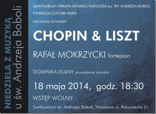 Koncert Niedziela z muzyką u Św. Andrzeja Boboli w Warszawie - 18-05-2014