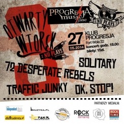 Koncert TRAFFIC JUNKY, Solitary, 72 Desperate Rebels, Ok, Stop! w Warszawie - 27-05-2014