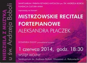 Koncert Mistrzowskie Recitale Fortepianowe w Warszawie - 01-06-2014