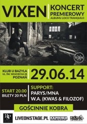 Koncert VIXEN, Kobra w Poznaniu - 29-06-2014