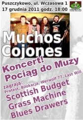 Koncert BLUES DRAWERS, Muchos Cojones, Grass Machine, Protest, Scottish Budget w Puszczykowie - 17-12-2011