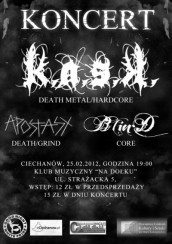 Koncert K.A.S.K. / Blind / Apostasy w Ciechanowie - 25-02-2012