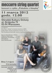 Koncert kwartet smyczkowy Meccorre String Quartet w Warszawie - 11-03-2012