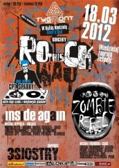 Koncert Inside Again + Rebel Zombie (vok M. Figurski) + 3Siostry - 18.03 Tygmont w Warszawie - 18-03-2012