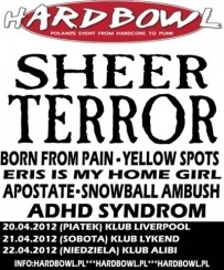 Koncert SHEER TERROR, BORN FROM PAIN we Wrocławiu - 22-04-2012