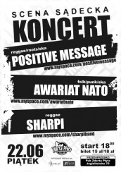 KONCERT Positive Message, Sharpi, Awariat Nato w Nowym Sączu - 22-06-2012