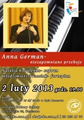 Koncert "Anna German - niezapomniane przeboje"  w wykonaniu Natalii Kovalenko w Warszawie - 02-02-2013