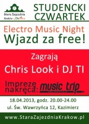Koncert Electro Music Night w Starej Zajezdni w Krakowie - 18-04-2013