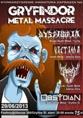 Koncert Gryfindor Metal Massacre w Gryfowie Śląskim - 29-06-2013