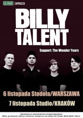 Koncert Billy Talent + Wonder Years w Krakowie - 07-11-2013