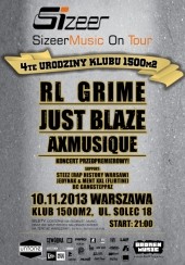 Koncert Sizeer Music on Tour: RL Grime, Just Blaze w Warszawie - 10-11-2013