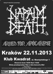 Bilety na koncert Napalm Death, Hammercult w Krakowie - 22-11-2013
