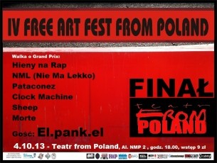 Koncert FINAŁ IV Free Art Fest From Poland w Częstochowie - 04-10-2013