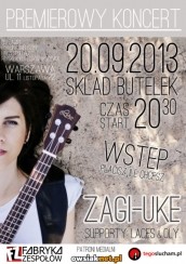 Koncert ZAGI - Premiera płyty UKE w Warszawie - 20-09-2013