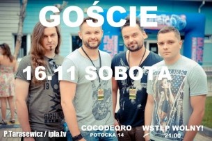Koncert Goście w CocoDeOro w Warszawie - 16-11-2013