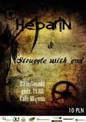 Koncert Heparin & Struggle With God w Cafe Mięsna w Poznaniu - 23-11-2013