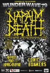 Koncert Toxic Bonkers / Napalm Death / Armed for Apocalypse w Klubie Dekompresja w Łodzi - 23-11-2013