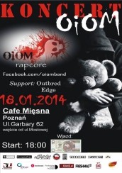 Koncert OIOM & Edge & Outbred w Cafe Mięsna w Poznaniu - 18-01-2014