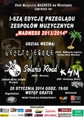 Koncert w ramach Przeglądu Zespołów Muzycznych Madness 2013/2014 we Wrocławiu - 20-01-2014