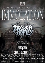 Bilety na koncert Immolation, Broken Hope, Sweetest Devilry, Eufobia w Warszawie - 20-02-2014