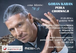 Koncert Goran Karan - Perła Chorwacji w Częstochowie - 21-03-2014