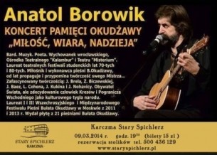 Koncert Pamięci B. Okudżawy w Ełku - 09-03-2014