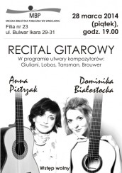 Koncert recital gitarowy we Wrocławiu - 28-03-2014