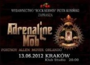 Bilety na koncert Adrenaline Mob (Portnoy, Allen, Moyer, Orlando) w Krakowie - 13-06-2012