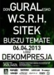 Bilety na koncert donGURALesko, W.S.R.H., Sitek, Buszu, Temate w Łodzi - 06-04-2013