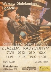 Koncert Niedzielne Spotkania z Jazzem Tradycyjnym w Makulaturze w Warszawie - 21-09-2014