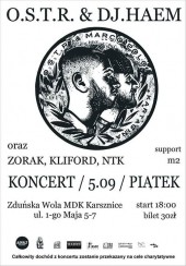 Koncert O.S.T.R., DJ Haem, Zorak, NTK, Kliford w Zduńskiej Woli - 05-09-2014