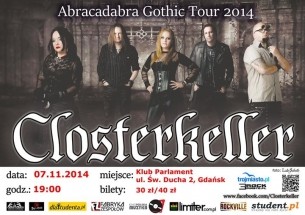 Koncert Closterkeller @ Parlament, Gdańsk - 07-11-2014