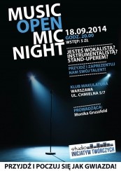 Koncert IV odsłona Music open mic w Klubie Makulatura w Warszawie - 18-09-2014