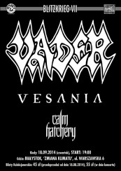 Koncert  VADER, VESANIA, CALM HATCHERY - Blitzkrieg Tour 2014 - Białystok - 18-09-2014