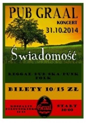 KONCERT HALLOWEEN ŚWIADOMOŚĆ REGGAE w Koszalinie - 31-10-2014