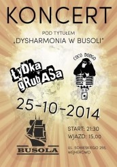 Koncert pt. "Dysharmonia w Busoli" - Łydka Grubasa & Coco Bongo w Wejherowie - 25-10-2014