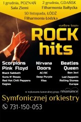 Bilety na koncert ROCK-HITY. Symfoniczna orkiestra. Zespół "resonance". w Gdańsku - 02-12-2014