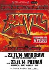 Bilety na koncert ANVIL plus goście w Poznaniu - 23-11-2014