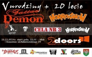 Koncert V urodziny Demon Tattoo + 20-lecie HORRORSHOW w Sosnowcu - 15-11-2014