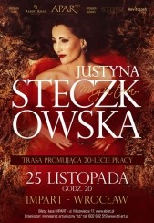 Bilety na koncert Justyna Steczkowska - trasa promująca 20-lecie pracy pt. "Magia trwa..." we Wrocławiu - 25-11-2014