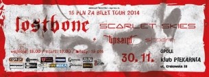 Koncert 30.11 LOSTBONE + SCARLET SKIES + UNSAINT + SHODAN w Opolu - 30-11-2014