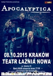 Bilety na koncert Apocalyptica, support: Tracer w Krakowie - 08-10-2015
