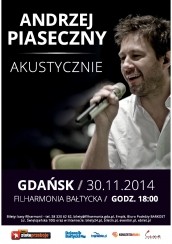 Bilety na koncert Andrzej PIASECZNY akustycznie w Gdańsku - 30-11-2014