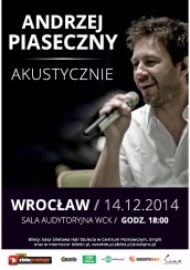 Bilety na koncert Andrzej Piaseczny - akustycznie we Wrocławiu - 14-12-2014