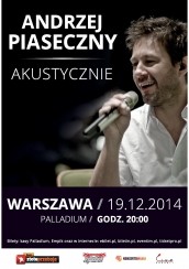 Bilety na koncert Andrzej PIASECZNY akustycznie w Warszawie - 19-12-2014