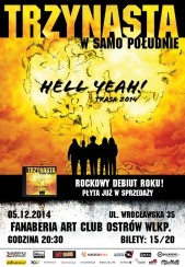 Koncert Trzynasta w Samo Południe w Ostrowie Wielkopolskim! + support: De Indigo - 05-12-2014