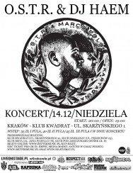 Bilety na koncert O.S.T.R., DJ Haem - "Masz to jak w banku live" w Katowicach - 20-12-2014
