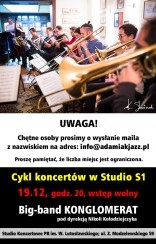 Koncert Big-band KONGLOMERAT pod dyrekcją Nikoli Kołodziejczyka w Warszawie - 19-12-2014